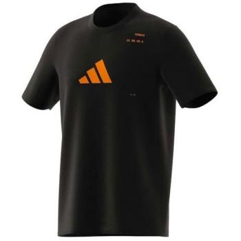 Camiseta de Manga Corta Adidas AEROREADY Tennis Category Graphic para Hombre - Negro
