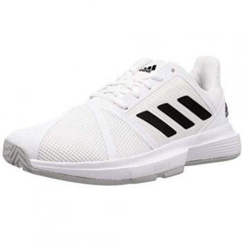 Adidas CourtJam Bounce M, Zapatos de Tenis Hombre, FTWR White/Core Black/Matte Silver, 44 2/3 EU