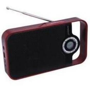 Sunstech RPDS250RD - Radio portátil digital, USB, lector tarjetas, color rojo