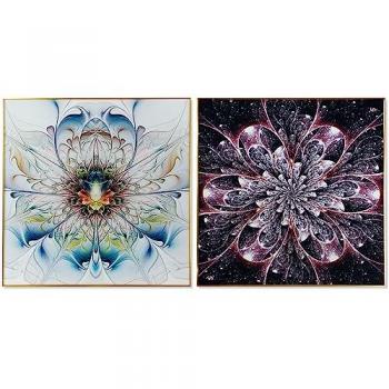Cuadro Decorativo DKD Home 80 x 3 x 80 cm (2 Unidades)