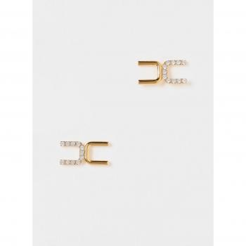 Elisabetta Franchi Elegant Gold Earrings for Women, One Size