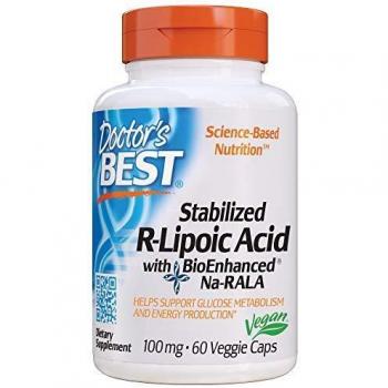 Stabilized R-Lipoic Acid 100 mg - Bioenhanced Veg Capsules (60 Count)