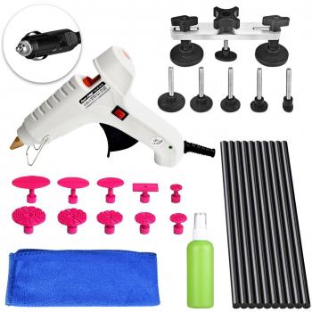 AUTOPDR® Kit de reparación de coche, 24 piezas, kit DIY para reparar abolladuras, incluye pistola termofusible