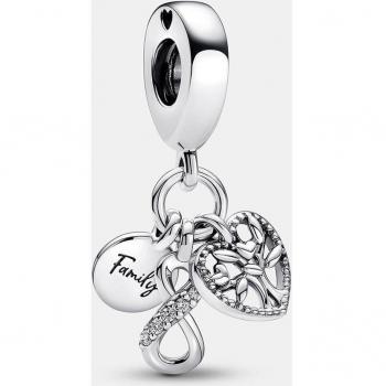 Pandora Moments Charm Colgante Triple Infinito Familia de Plata con Circonita 792201C01