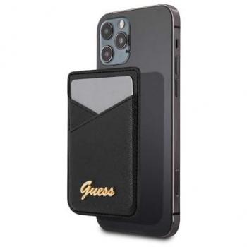 Tarjetero Magnético Guess Saffiano para iPhone 12/13 - Negro