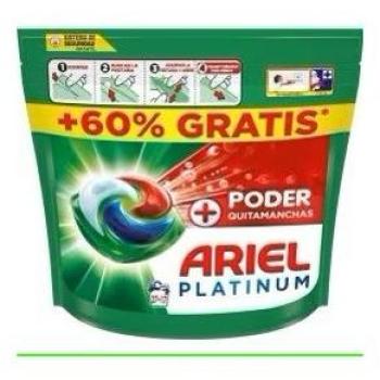 Cápsulas de Detergente Ariel Platinum 60 Lavados (36+24 Gratis) - Todo en Uno con Poder Extra Quitamanchas y Limpieza Profunda