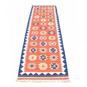 Kilim moderno auténtico indio 244x69 cm