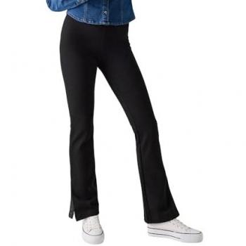 Leggings y Pantalones Rectos Lisos Ysabel Mora en Negro