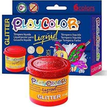Playcolor 20221 - Juego de 6 botes de pintura líquida, 40 ml, colores surtidos