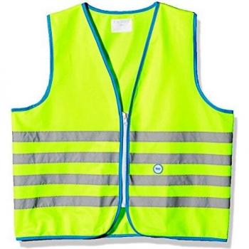 Children's Reflective Safety Vest - WOWOW Fun Jacket, Size S, Fluorescent Yellow