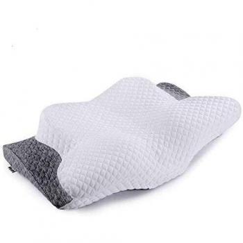 Misiki Almohada Viscoelastica, Almohada Cervical para Relajarse de Dolor del Cuello y Hombro, Almohadas Ortopedica para Durmiente Lateral, Almohada de Diseño Ergonómico para Durmiente Trasero