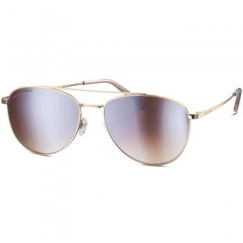 Gafas de Sol Pilotenbrille MARC O'POLO 505066, Marco Metálico Dorado, Diseño Unisex con Logo en Cristal