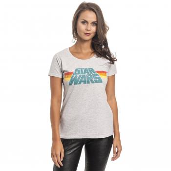 Star Wars Vintage 77 Camiseta Mujer Gris/Melé XS