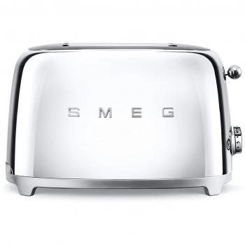 Smeg Tostador TSF01SSEU, 950 W, Acero Inoxidable, 2 Ranuras, Cromo