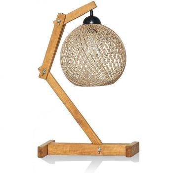 Lámpara de lectura de sobremesa WellHome 50 cm ecru/marrón tipo E27 Max 45-60 W
