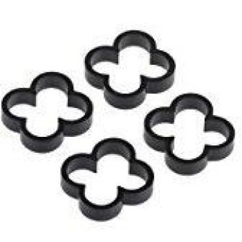 Alphacool Eiskamm Alu X4 - 4mm Black Cable Management Clips - 4 Pack