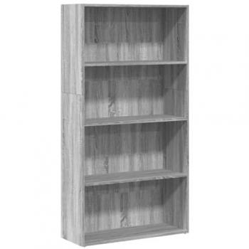 Estantería de madera multicapa gris Sonoma 80x30x152 cm