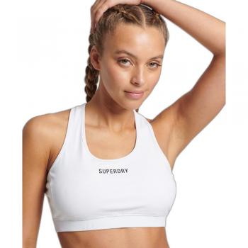 Superdry Sujetador Deportivo Core Mid Impact Bra Blanco XS Mujer
