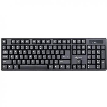 Gembird KBS-W-01 Keyboard Wireless QWERTY English with Mouse Black