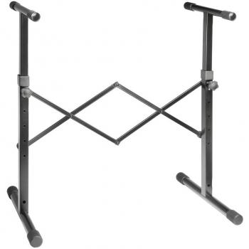 Soporte Universal para Teclado Adam Hall SKS 05, Ajustable y Plegable, Color Negro