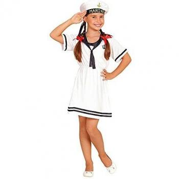 Disfraz de Marinera Blanco en Vestido para niña