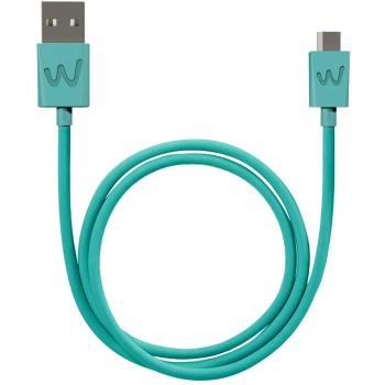 Wiko WKPWCA100S1 1m USB A Micro-USB B Turquesa - Cable USB
