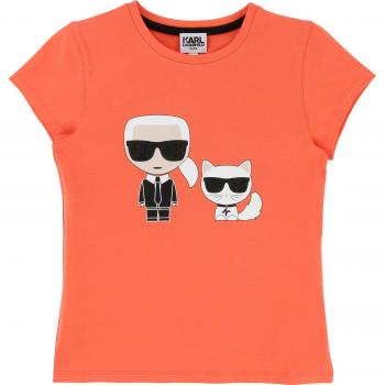 Karl Lagerfeld - Camiseta de Manga Corta - para niña Albaricoque 4 años