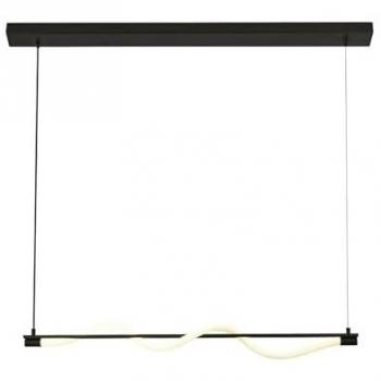 Lámpara colgante LED Serpent, acero blanco y negro, atenuable, 15W, 2700K