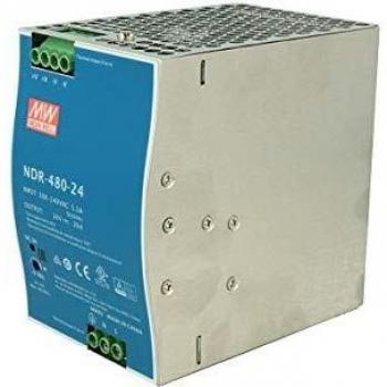 Fuente de Alimentación Industrial Mean Well NDR-480-24 24V 480W 20A para Riel DIN Entrada 220V/110V