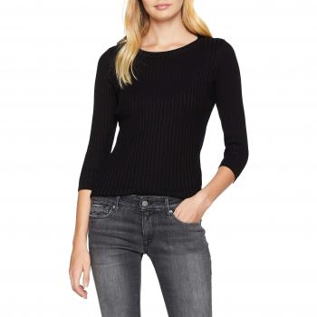 Noisy May Nmrimi 3/4 O-Neck Knit Top Noos, Camisa Manga Larga para Mujer, Negro Black, 42