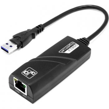 Adaptador USB a Ethernet PcCom Essential - Conexión USB 3.0 - Gigabit Ethernet - Color Negro