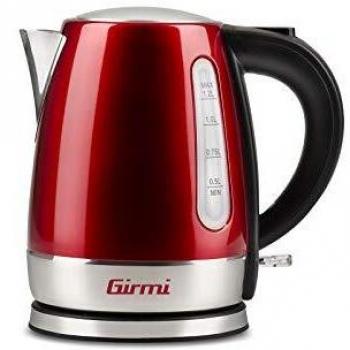 Tetera eléctrica Girmi BL3202 1,2 L 1630 W color negro y rojo con base de 360 grados