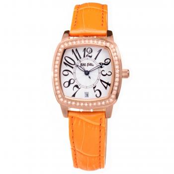 Folli Follie Reloj Análogo-Digital para Mujer de Automático con Correa en Cuero