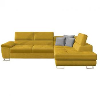 Sofá rinconero Comfivo 166 con función de descanso y caja de ropa de cama, 270 x 71 x 202 cm