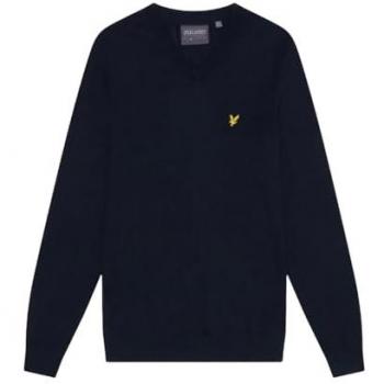 Lyle & Scott Men's V-Neck Golf Sweater - Navy, Medium