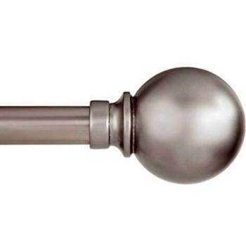 Kenney Mercer Curtain Rod, Brushed Nickel, 36-66