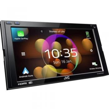 JVC KW-M875DBW Digital Media Receiver with 6.8 Clear Resistive Touch Monitor, DAB+ Radio, Bluetooth, Apple CarPlay, Android Auto