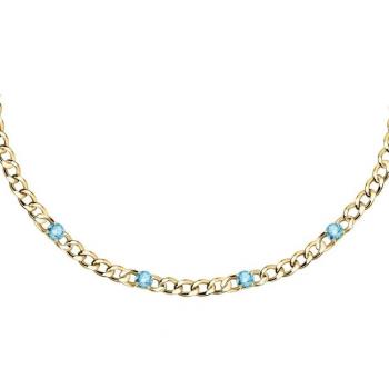 Collar Morellato Poetica para Mujer de Acero con Cristales y Baño de Oro IPG - SAUZ04