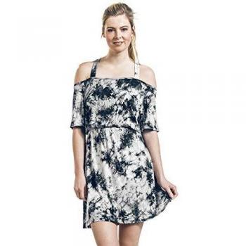 Innocent Saga Tie Dye Mujer Vestido Corto Gris M, 95% Viscosa, 5% elastán, Regular