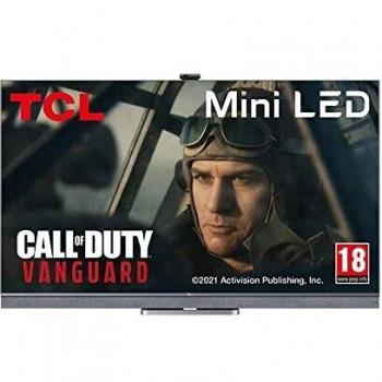 TCL QLED 55C825 - Televisor 55 Pulgadas, Mini-LED, 4K Ultra HD, Smart TV con Android TV, Barra de Sonido Onkyo, Motion Clarity PRO, Game Master PRO, Google Assistant Integrado, Compatible con Alexa