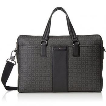 Tommy HilfigerLOGO STORY COMPUTER - Bolsa de Asa Superior Hombre
, color Negro, talla 40x28x8 cm
