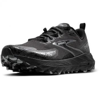 Zapatillas de trail Brooks Cascadia 18 para hombre, color negro y gris perla ennegrecido, talla 45