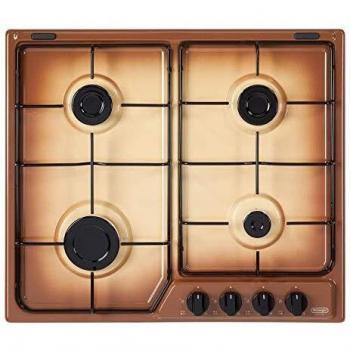 De'Longhi YTF 46 ASV Piano Cottura Gas Empotrable 60 cm, 4 Quemadores, Color Tierra de Francia