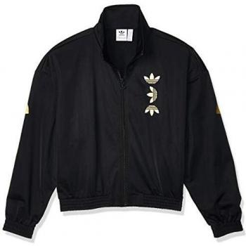 adidas Lrg Logo TT Sudadera, Mujer, Black/Gold Met, 38
