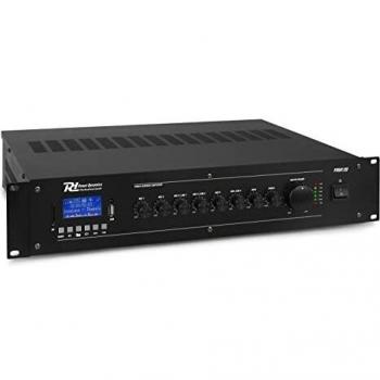 Amplificador Mezclador Bluetooth Power Dynamics PRM120, 6 Canales, 120W, Ideal para Salas de Espera y Oficinas