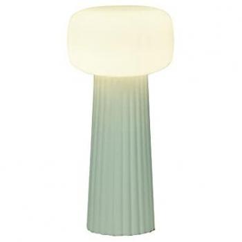 Lámpara de sobremesa FARO E27, cristal blanco, portalámpara E27, diseño moderno