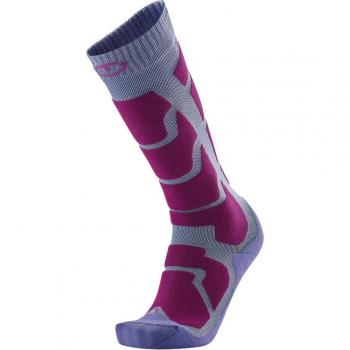 Calcetines Largos Therm-ic Ski Insulation gris lila mujer - 39-40