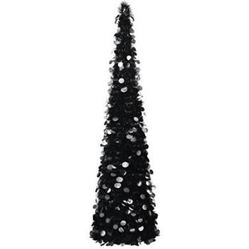 vidaXL Pop-up Artificial Christmas Tree Black 180 cm PET