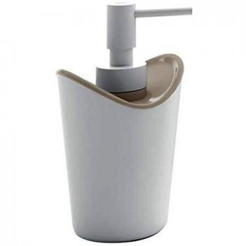 Gedy Moby Dosificador De Jabón, Resinas Termoplásticas, Tortora Claro, 4.6 X 9.8 X 14.6 Cm
