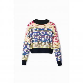 Desigual Multicolor Turtleneck Sweater - XXL